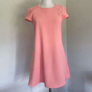 River Island Light Pink Mesh Shift Dress Size 6
